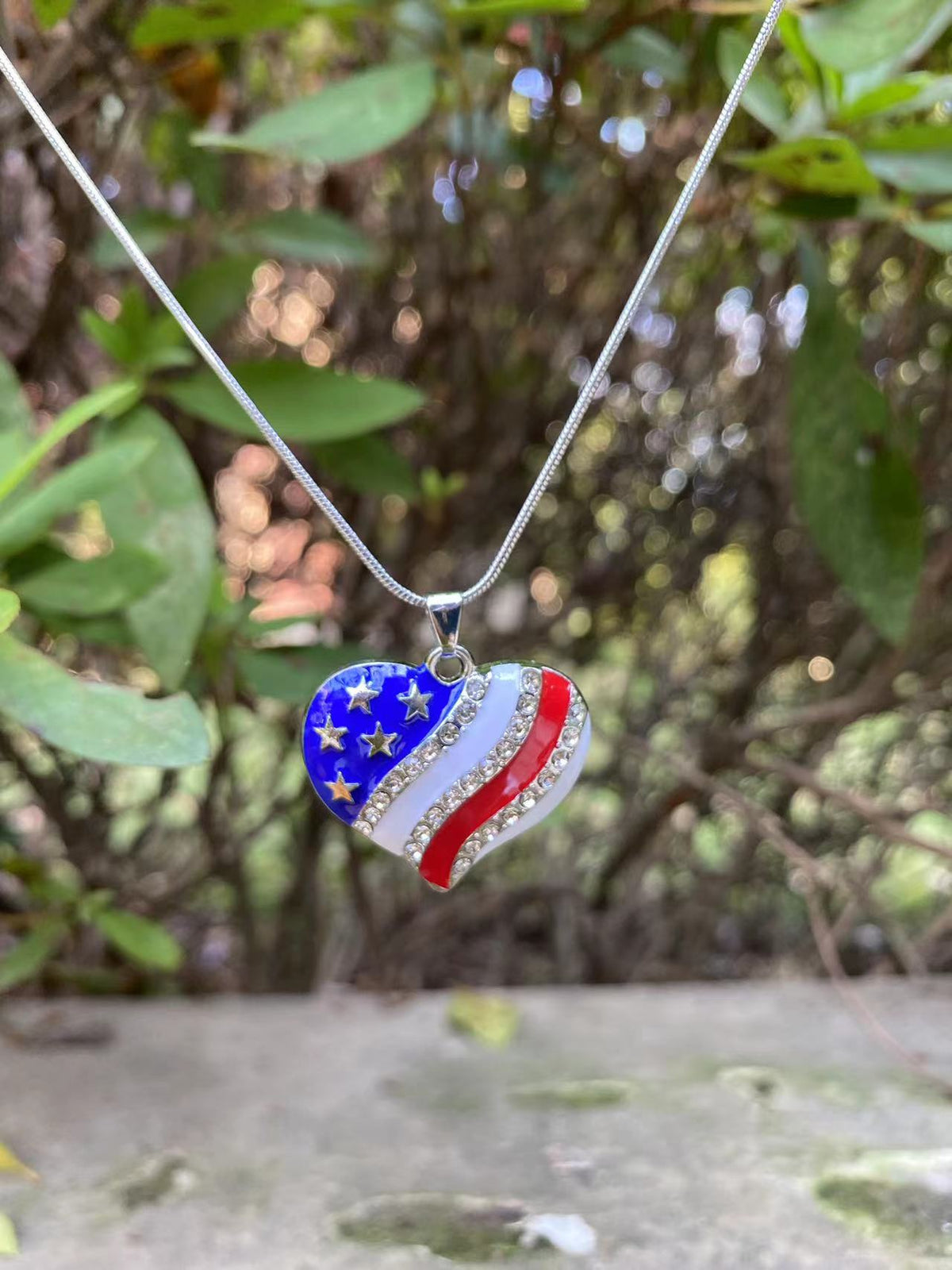 USA Heart Necklace