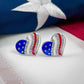 USA Heart Stud Earrings