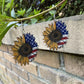 USA Sunflower Earrings