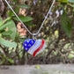 USA Heart Necklace