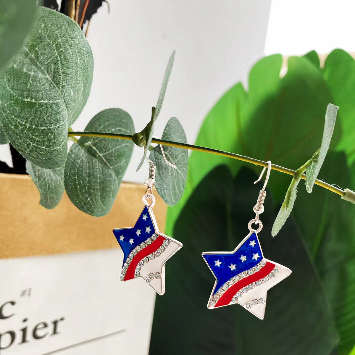 USA Star Studded Earrings