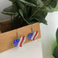 USA Heart Loop Earrings
