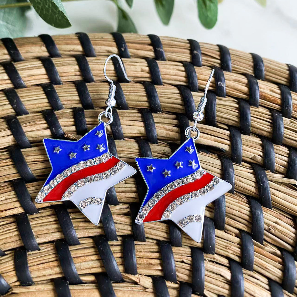 USA Star Studded Earrings