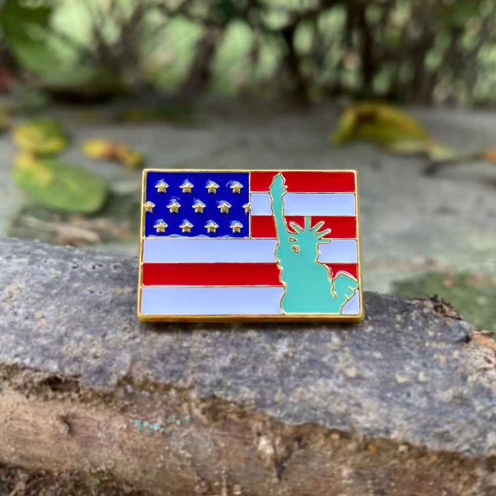 USA Green Liberty Pin