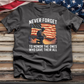Never Forget to Honor the Ones Who Gave Their All Tee