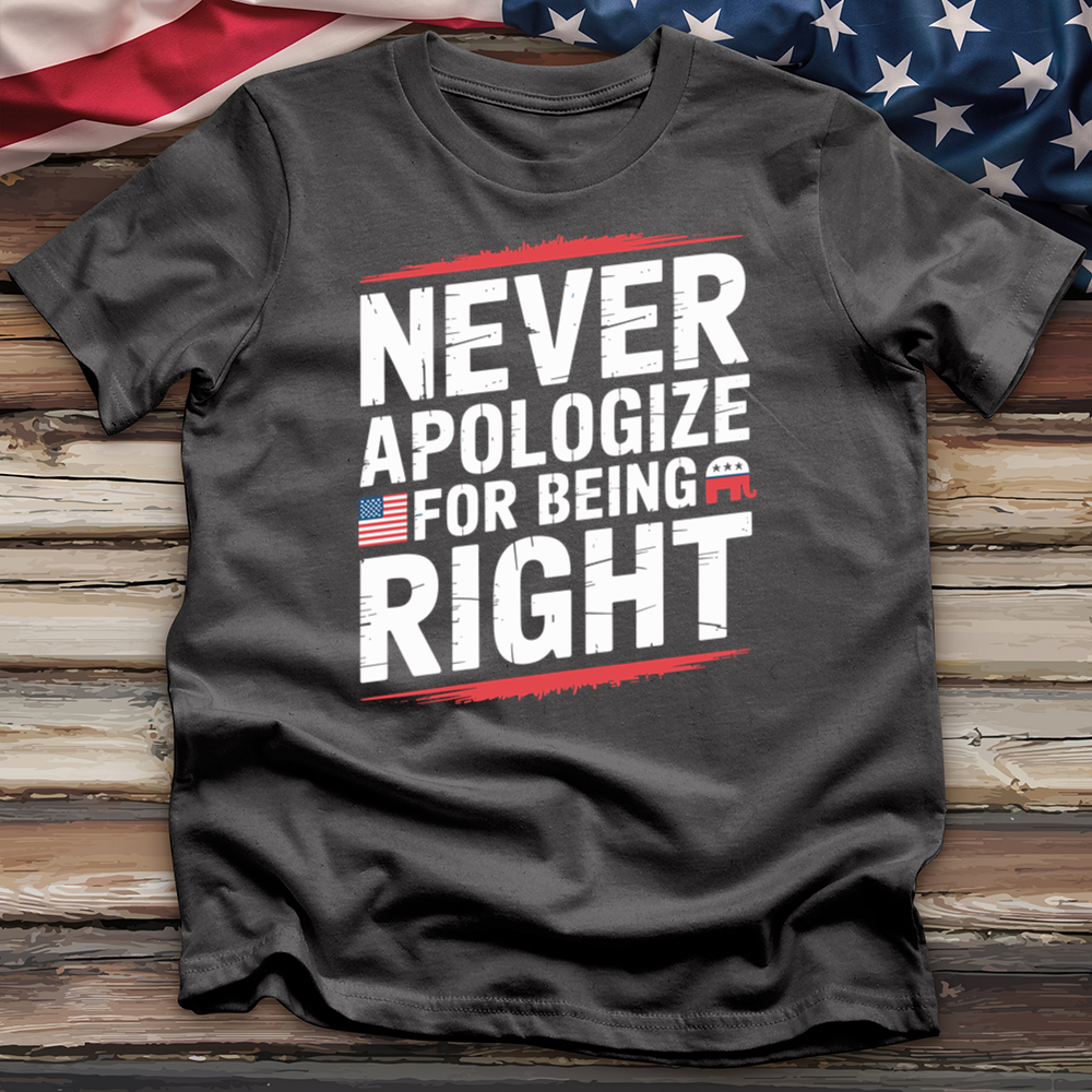 Never Apologize for Being Right Tee