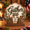 Gather Dinner Nook patriotic wood decor