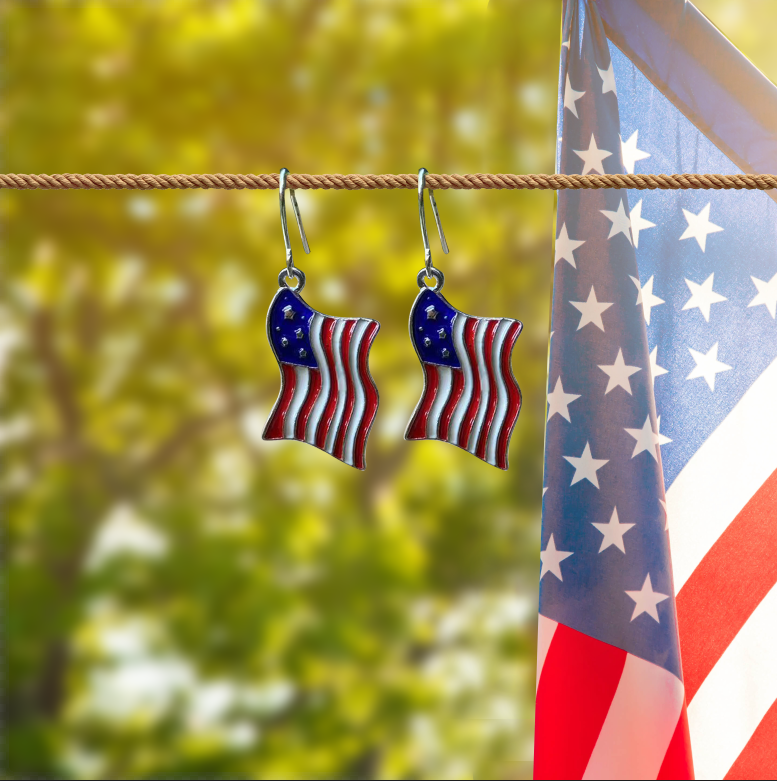 USA Flag Earrings
