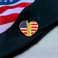 USA Gold Liberty Heart Pin