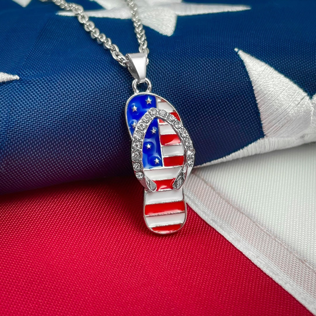 USA Flip Flop Necklace