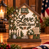 Love Grows House patriotic wood decor