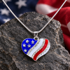 USA Heart Necklace