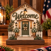 Welcome House patriotic wood decor